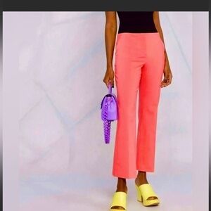 NWOT Trina Turk Coral Cropped Pants Size 0